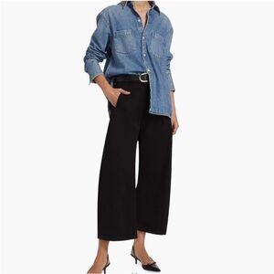 Citizens of Humanity Black Wide Leg Pleated Cara Pants (Size 24)